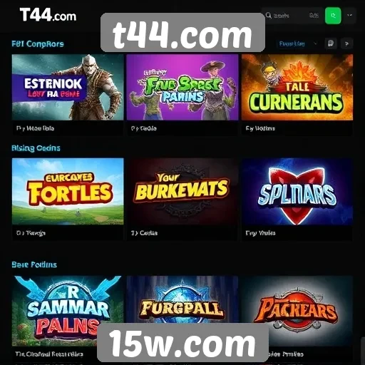 Jogos populares em t44.com analisados